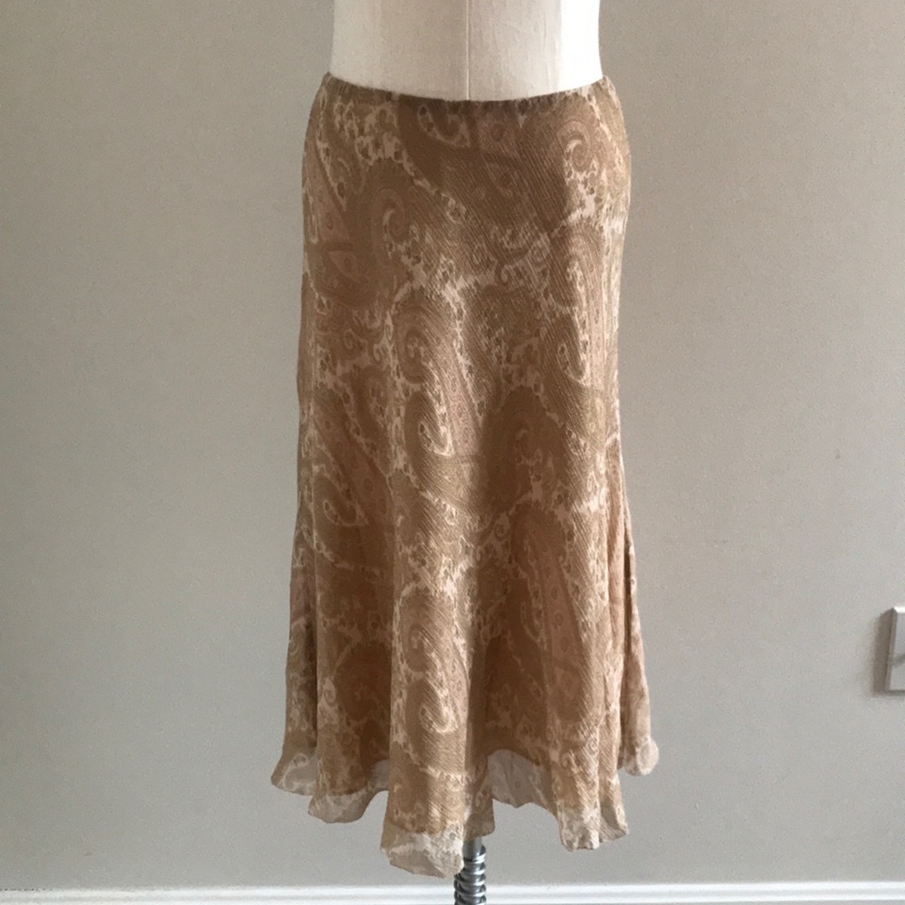 NWT paisley chiffon skirt